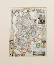 Load image into Gallery viewer, Bedfordshire - Antique Map by Thomas Moule circa 1848