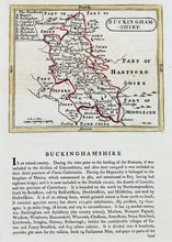 Load image into Gallery viewer, Buckinghamshire - Antique Map with Historical Statistics by Seller/Grose circa 1785