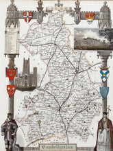 Load image into Gallery viewer, Cambridgeshire - Antique Map by Thomas Moule circa 1848