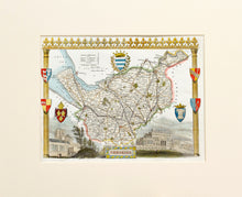 Load image into Gallery viewer, Cheshire - Antique Map by T Moule circa 1848