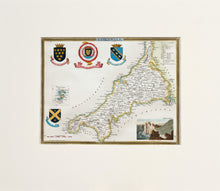 Load image into Gallery viewer, Cornwall - Antique Map by Thomas Moule circa 1836