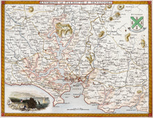 Load image into Gallery viewer, Environs of Plymouth and Devonport - Antique Map by T Moule circa 1834