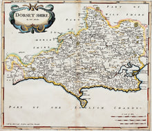 Load image into Gallery viewer, Dorsetshire - Antique Map by Robert Morden circa 1695