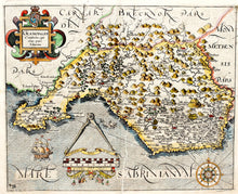Load image into Gallery viewer, Glamorgan Comitatus Qui Olim Pars Silurum - Antique Map of Glamorganshire 1637