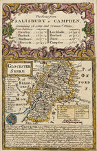 Load image into Gallery viewer, The Road from Salisbury to Campden - Antique Map by Owen/Bowen circa 1720