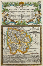 Load image into Gallery viewer, The Road from Bristol to Westchester - Antique Map by Owen/Bowen circa 1720