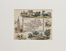 Load image into Gallery viewer, Hertfordshire - Antique Map by R Ramble circa 1845