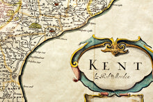 Load image into Gallery viewer, Map of Kent - by Robert Morden 1695
