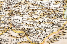 Load image into Gallery viewer, North Wales - Antique Map by Robert Morden circa 1695