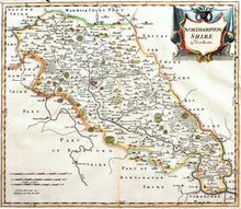 Load image into Gallery viewer, Northamptonshire - Antique Map by Robert Morden circa 1695