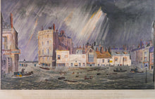Load image into Gallery viewer, Pool Valley During the Storm at Brighton - Antique Lithograph 1850