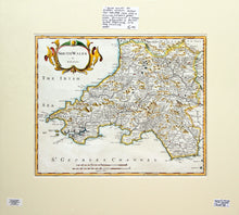 Load image into Gallery viewer, South Wales - Antique Map by Robert Morden circa 1695