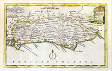 Load image into Gallery viewer, Map of Sussex - Antique Map by Thomas Kitchin circa 1786