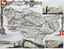 Load image into Gallery viewer, Kent - Antique Map by Thomas Moule circa 1848