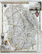 Load image into Gallery viewer, Lincolnshire - Antique Map by Thomas Moule circa 1848