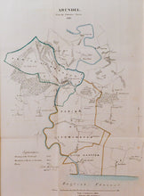 Load image into Gallery viewer, Arundel - from the Ordnance Survey - Antique Map 1831