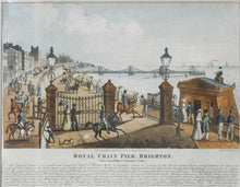 Load image into Gallery viewer, Royal Chain Pier Brighton - Antique Aquatint 1824