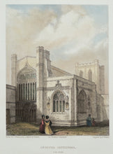 Load image into Gallery viewer, Chester Cathedral South West View - Antique Steel Engraving circa 1842