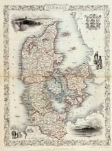 Load image into Gallery viewer, Denmark - Antique Map circa 1851
