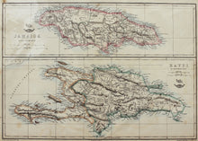 Load image into Gallery viewer, Jamaica and Hayti - Antique Map circa 1863