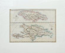 Load image into Gallery viewer, Jamaica and Hayti - Antique Map circa 1863
