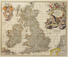 Load image into Gallery viewer, Early Map of Great Britain - Antique Map by Visscher circa 1690