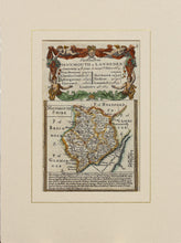 Load image into Gallery viewer, The Road from Monmouth to Lanbeder - Antique Map by Owen/Bowen circa 1720