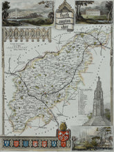 Load image into Gallery viewer, Northamptonshire - Antique Map by Thomas Moule circa 1848
