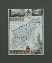 Load image into Gallery viewer, Northamptonshire - Antique Map by Thomas Moule circa 1848