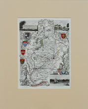 Load image into Gallery viewer, Nottinghamshire - Antique Map by Thomas Moule circa 1848