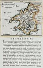Load image into Gallery viewer, Pembrokeshire - Antique Map by Seller Grose circa 1785