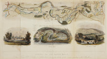 Load image into Gallery viewer, Course of the River Mole - Antique Map with Illustrations by N Whittock 1841