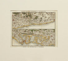 Load image into Gallery viewer, Two Route Maps of the Sussex Coast - Antique Map by Paterson circa 1824