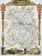 Load image into Gallery viewer, Shropshire - Antique Map by Thomas Moule circa 1848