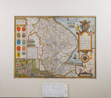 Load image into Gallery viewer, Lincolnshire - Fine Antique Map by John Speed 1676