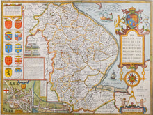 Load image into Gallery viewer, Lincolnshire - Fine Antique Map by John Speed 1676