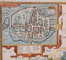 Load image into Gallery viewer, Map of Sussex - Antique Map by John Speed 1676