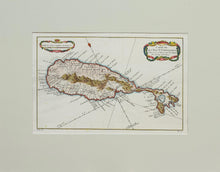 Load image into Gallery viewer, Carte de LIsle de St Christophle St Kitts - Antique Map by Bellin 1758