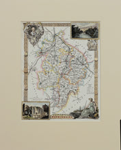 Load image into Gallery viewer, Warwickshire - Antique Map by Thomas Moule circa 1848