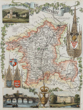 Load image into Gallery viewer, Worcestershire - Antique Map by Thomas Moule circa 1848
