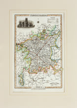 Load image into Gallery viewer, Worcestershire - Antique Map by Pigot 1826-50