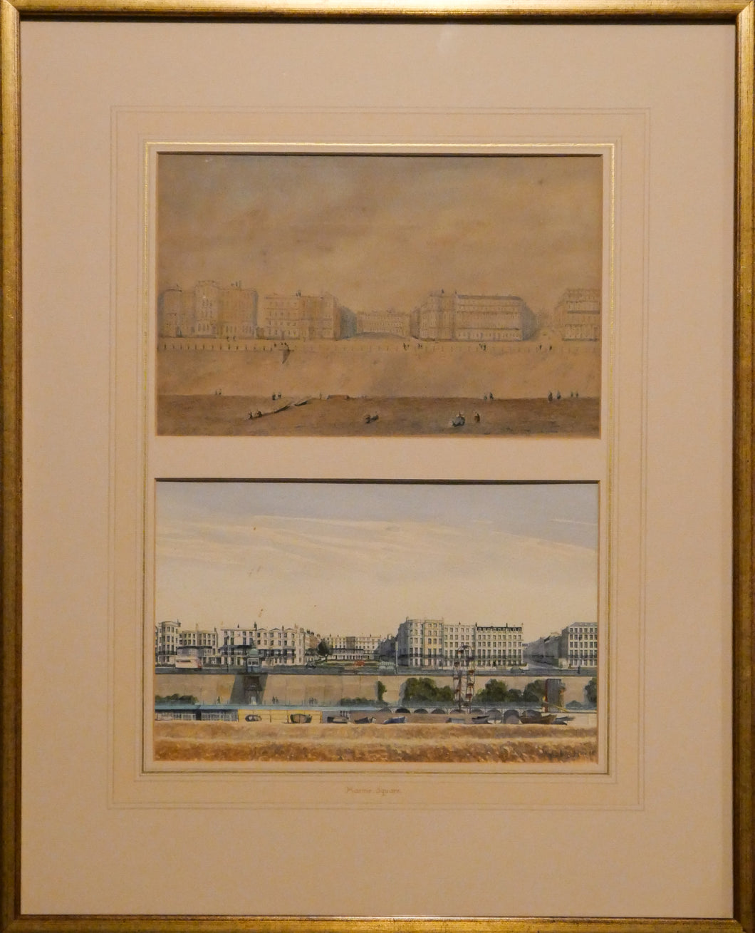 Framed Antique and Vintage Watercolours of Brighton - Marine Square