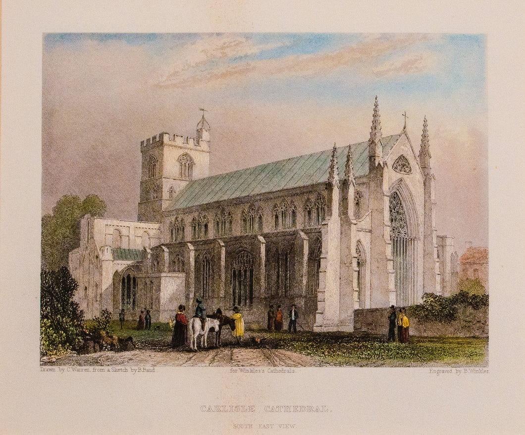 Carlisle Cathedral - Antique Steel Engraving circa 1842