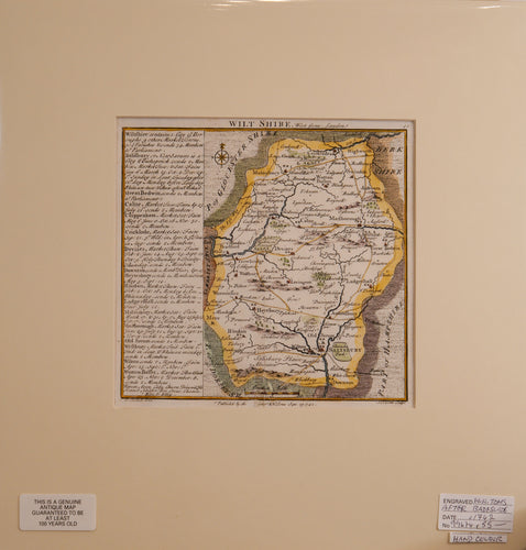 Map of Wiltshire - Antique Map circa 1742