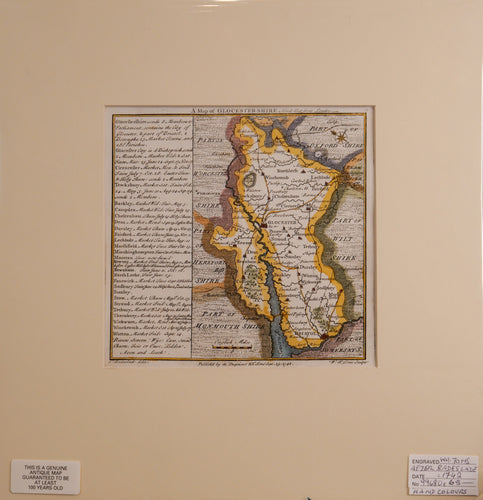 Map of Gloucestershire - Antique Map circa 1742