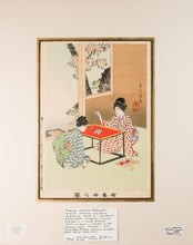 Load image into Gallery viewer, Making Intricate Embroidery - Antique Japanese Woodblock Print c1898

