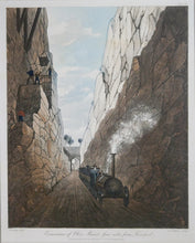 Load image into Gallery viewer, Excavation of Olive Mount 4 Miles from Liverpool - Antique Aquatint 1833
