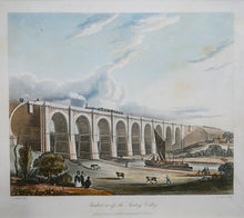 Load image into Gallery viewer, Viaduct Across the Sankey Valley - Antique Aquatint 1833
