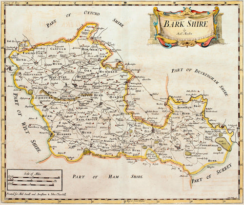 Barkshire - Antique Map by Robert Morden circa 1753
