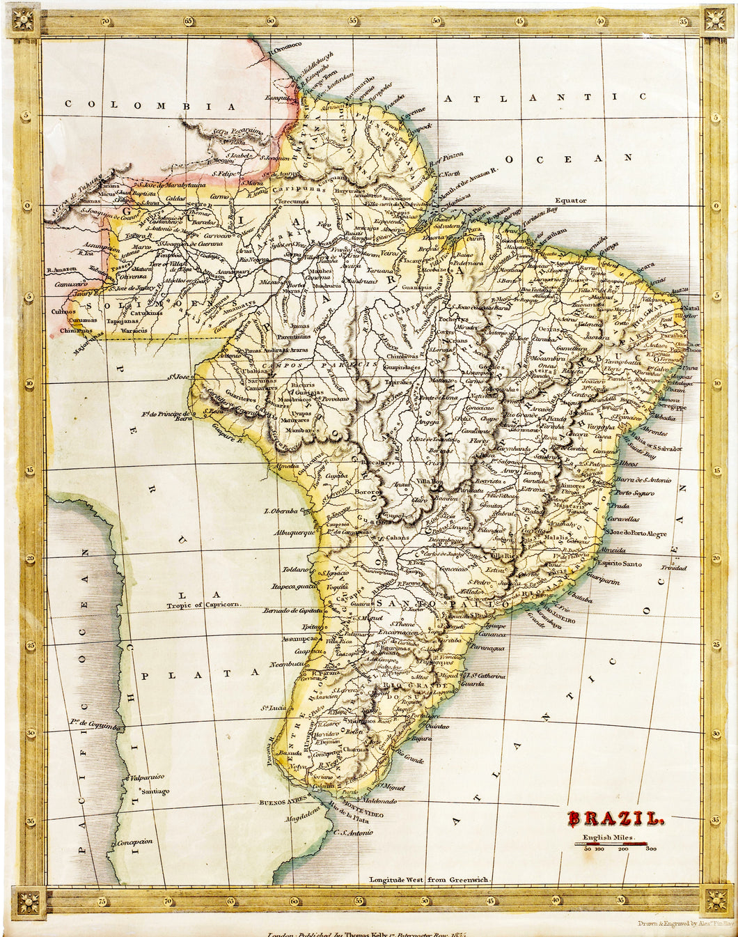 Brazil - Antique Map 1835